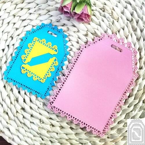 Lace Tags Frame Dies Metal Cuts Embossing Punch Knife Stencil for Scrapbooking Photo Album Decorative DIY Paper Cards Making New