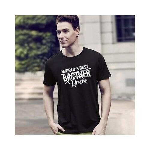 Worlds Best Bro Uncle Shirt Graphic Men T Shirt Funny Tees O Neck Short Sleeve T-Shirt Best Uncle Shirts Gifts for Uncle