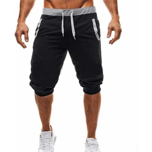 2021 Summer Mens Casual Mens Knee Long Shorts Color Patchwork Jogging Shorts Sports Mens Bermuda Shorts