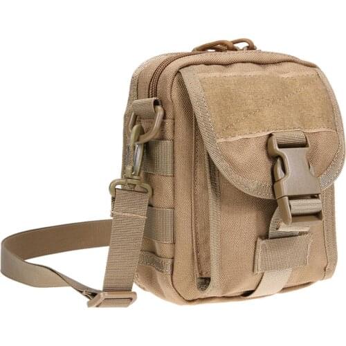 Nylon MOLLE Belt Waist Bag Shoulder Bag Multifunction Outdoor Waterproof 1000D EDC Pouch Camouflage Military Hunting Bag