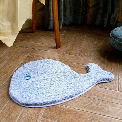 NiceRug Microfiber Cute Cartoon Animal Dolphin Shaped Rugs and Carpet for Childern Bath Mat Living Room Kids Bedrood