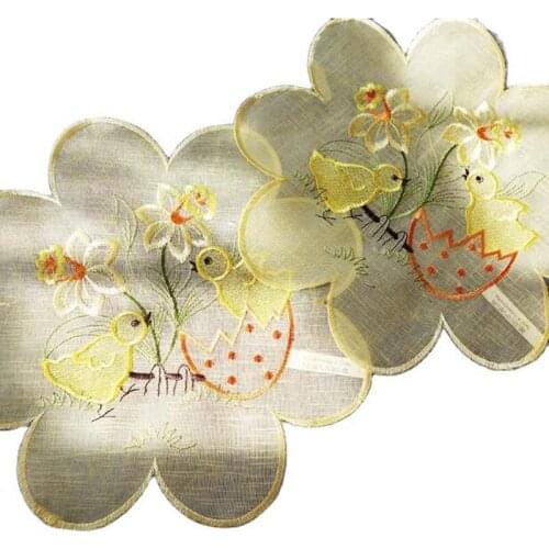 Easter embroidery lace table place mat pad cloth cup coaster coffee tea cartoon placemat mug doily kitchen tableware