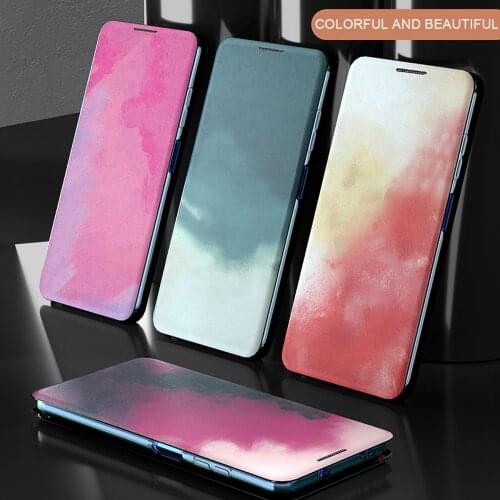 Painted Leather Flip Case For Xiaomi Redmi Note 10 9 8 Pro 9A 9C 8A Poco M3 X3 Mi 10T Lite A3 Magnetic Cover Stand Wallet Coque