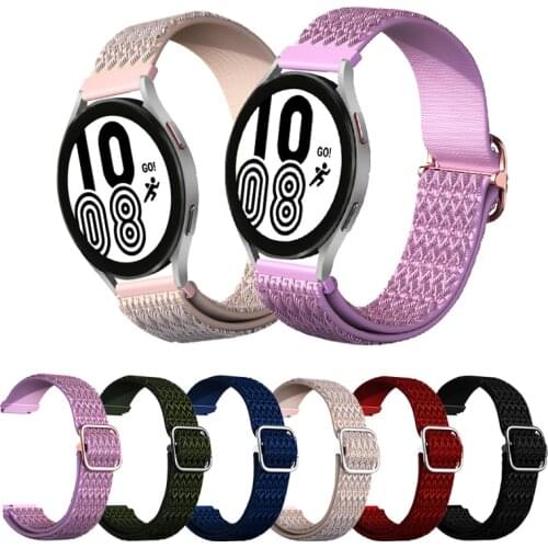 Nylon Bracelet Wristband For Samsung Galaxy watch 4 classic strap For Samsung Galaxy watch 4 bands Weave Loop Watchbands Correa