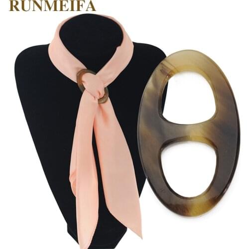 RUNMEIFA Jewel The Cylinder Pig Nose Shaped Buckle Ring Shaped Scarf Natural Ox Horn Scarf Buckle Environmental Free Shipping
