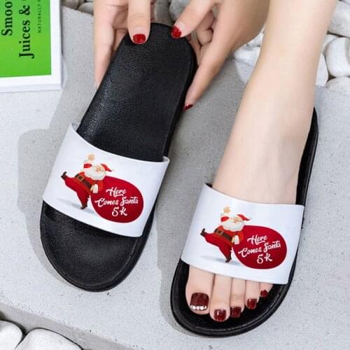 Family Slippers Santa Claus Slippers Lady Casual slippers Female 2021 Summer Soft Flip Flops Women zapatillas Mujer
