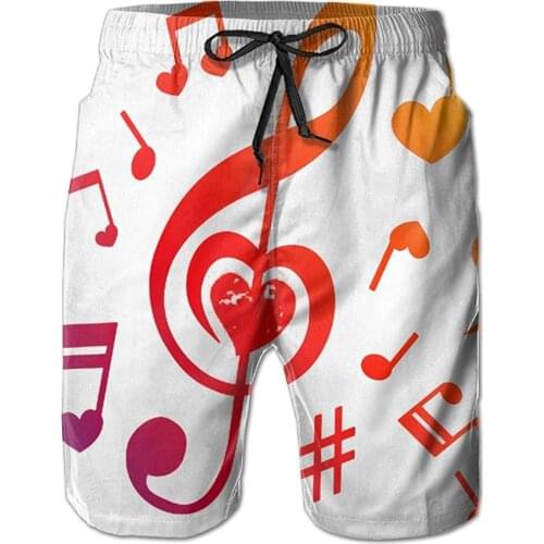 Mens Bandana Swim Shorts Jazz Guitar Music Summer Beach Shorts Leisure Quick Dry Swimming Pants