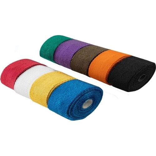5-15 Meters Car Exhaust Pipe Wrap Insulation Tape Motorcycle Insulation Heat Wrapped Tape High temperature resistance