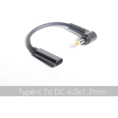 USB 3.1 Type C USB Female to DC 4.0*1.7 Male Power Charger Adapter Connector Adaptor for Lenovo Asus BenQ PD Notebook