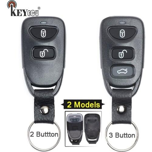KEYECU 10x for Hyundai Tucson Accent Santa Fe 2/3 Button Replacement Remote Car Key Shell Case Cover Fob