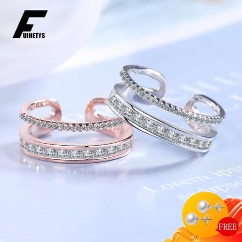 Bali Jelry Charm Rings for Women 925 Silver Jewelry Zircon Gemstone Open Ring Wedding Engagement Party Accessories Drop shipping