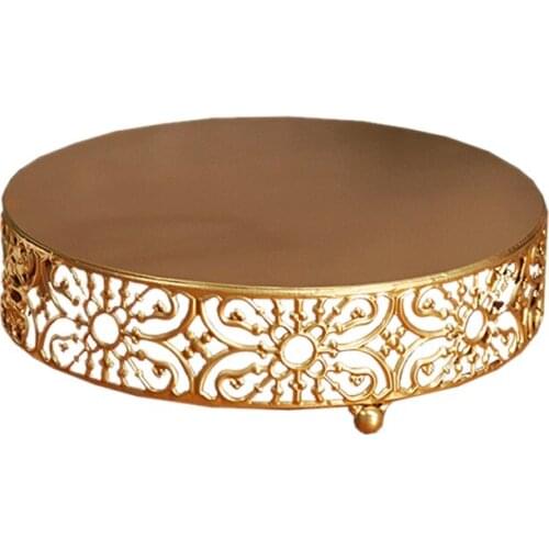 Gold Wedding Dessert Tray Cake Stand Candy Display Plate for Wedding Cupcake Pan Party Supply