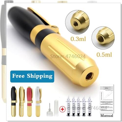 0.3/0.5ml High Pressure Hyaluronic Acid Pen High density metal For Anti Wrinkle Lifting Lip hyaluron gun atomizer hyaluronic pen