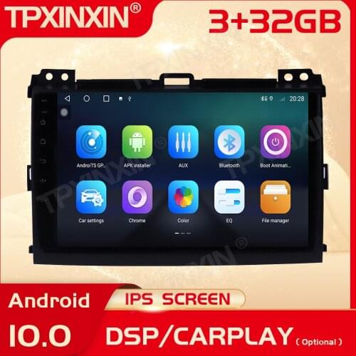 2 Din Carplay Android Radio Receiver Multimedia Stereo For Toyota Prado 2004 2005 2006 2007 2008 2009 GPS IPS Recorder Head Unit