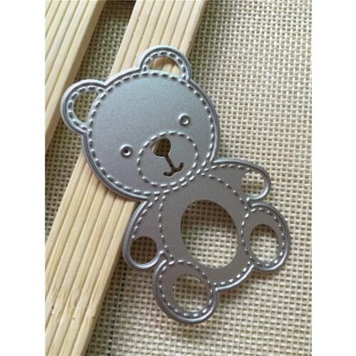 2020 New Bear Shape Scrapbooking Cutting Bear Metal Cutting Photo Album Cut Die Stencil Paper Card Free Shipping