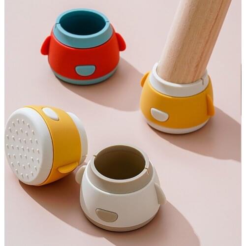 4PCS Non Slip Silicone Chair Leg Caps Thicken Rubber Feet Protector Table Foot Pads Furniture Covers