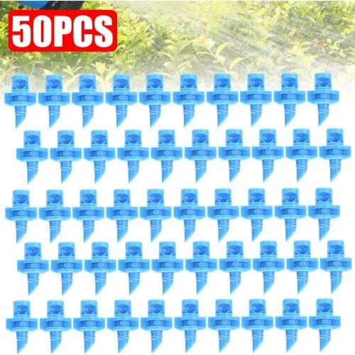 50pcs Garden Misting Sprinklers 90 Degree Micro Spray Misting Nozzle Sprinklers Garden Greenhouse Irrigation