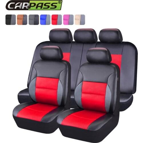 Car-pass Popular Car Seat Covers Red Blue Beige Color Car Accessories Car Seat Covers for peugeot lada granta renault logan ford
