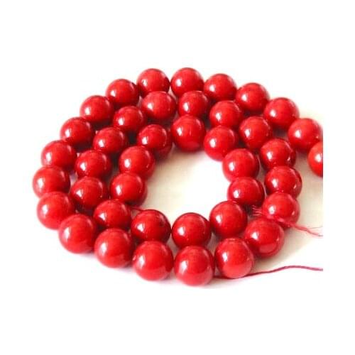 Free Shipping,Wholesale Natural Stone 10mm Red Coral (Sea Bamoo) Loose Roundel Beads Accessories For Diy Jewelry Making