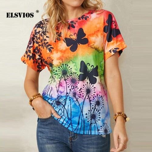 Женские короткие футболки ELSVIOS China At AliExpress