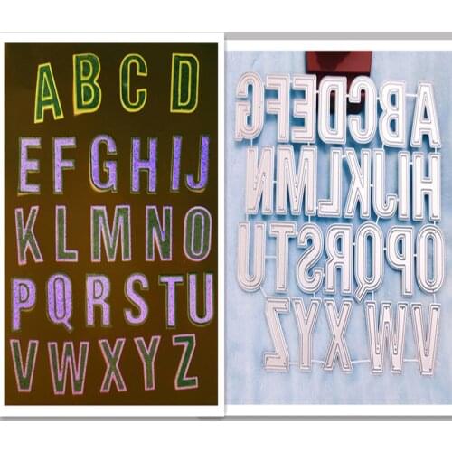 Capital 26, Letras EM inglês Metal cutting die DIY scrapbook album paper card decoration crafts embossing die cutting