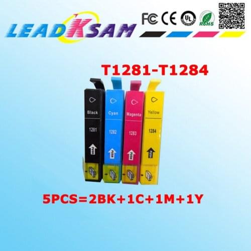 2BK+1C+1M+1Y compatible ink cartridge T1281 for SX130/S22/SX225/SX425W/SX435W/SX445W Printer