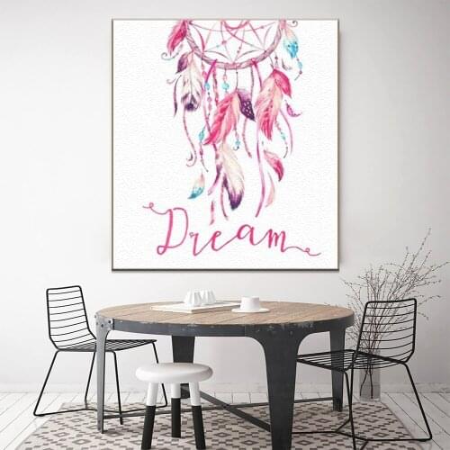 Painting By Numbers Pink Dreamcatcher Abstract Art Picture Acrylic Paint Canvas For Drawing Home Decor Unique New Year Gift