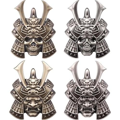 Metal 3D Samurai SUV Car Sticker Side Trunk Laptops Emblem Badge Japan Warrior Decal Japanese Sticker Accessories