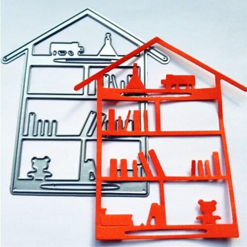 Metal Little Bear Bookshelf paper die cutting dies for Scrapbooking/DIY Easter wedding Halloween Easter card