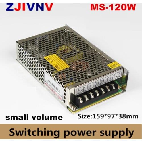 Mini size 120w switching power supply 12v 10a, single output 5v 24v 15v 27v 48v mini led power supply 24v 5a