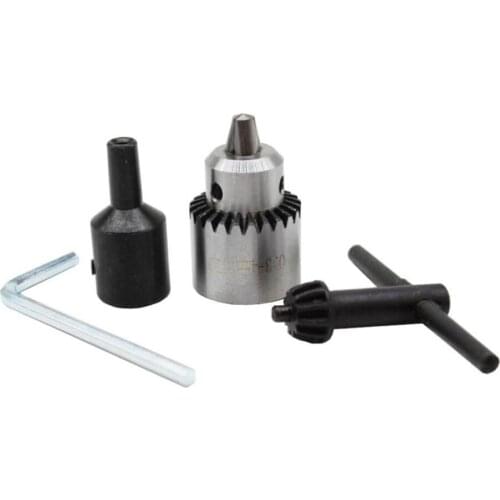 Mini Drill Chuck 0.3-4mm JTO Taper Mounted + key Lathe Chuck Pcb Mini Drill Press Applicable To Motor Shaft Connecting Rod 8 mm