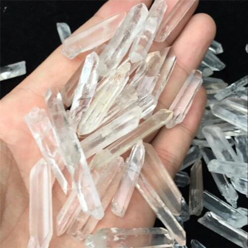 Natural clear quartz white crystal obelisk magic wand point specimen healing