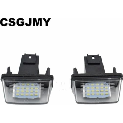 1 Pair LED Number License Plate Lights 18SMD No Error Free light bulb For PEUGEOT 206 207 306 307 406 407 for CITROEN C3 C4 C5