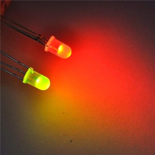 LED light-emitting diodes 5MM round red and green color common fog (50pcs)
