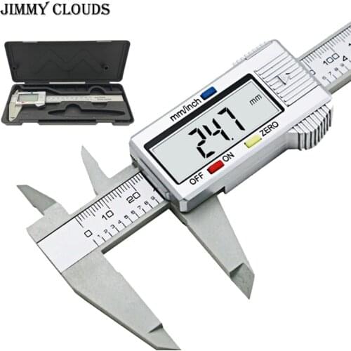 0-150mm Digital Electronic Carbon Fiber Vernier Caliper with caliper box Gauge Micrometer Measuring Tool