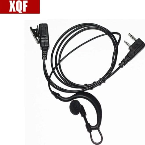 XQF Advanced 2-Pin G Shape Police Earpiece Headset for Kenwood TK Puxing Wouxun BaoFeng Two Way Radio 2pin