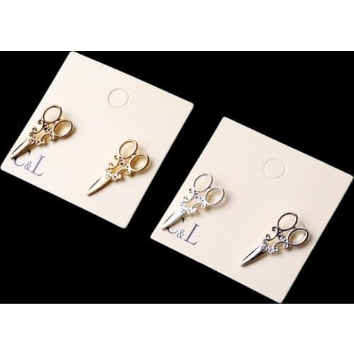 S925 web celebrity new personality small scissors ear studs personality wind ear studs earring hot style exquisite gifts