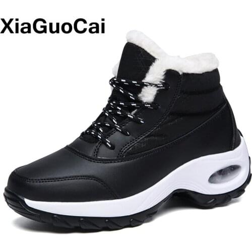 2021 Winter Warm Snow Boots Women High Top Shoes Comfortable Round Toe Big Size Female Ankle Boots High Quality New Shake Shoes