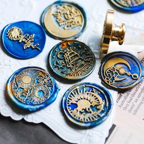 Star Fire Paint Seal Copper Head Invitation Card Wax Seal Stamp Wedding Christmas Card Decoration Accessories