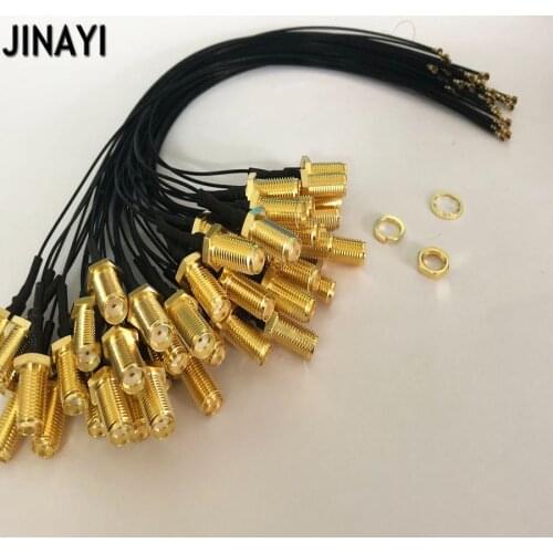 100pcs MHF4 IPX IPEX U.FL to SMA Female Jack Nut Pigtail Jumper Cable 0.81mm 10cm 20cm 30cm