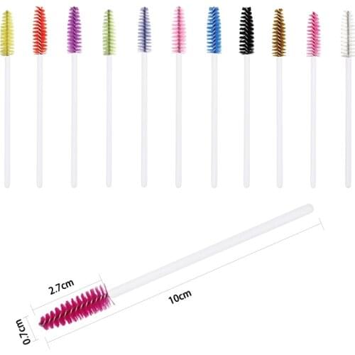 1000pcs Disposable Micro Eyelash Brushes Mascara Wands Applicator Wand Brushes Eyelash Comb Brushes Spoolers Makeup Tool Kits