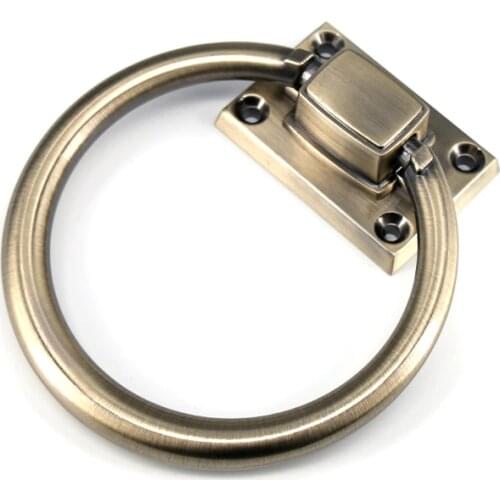 1x Round Bronze Tone large drop rings door knocker wooden chair sofas handles pulls knobs Antique furniture handles