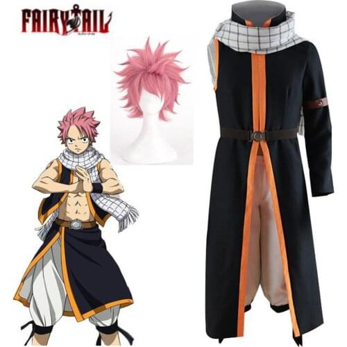Anime FAIRY TAIL Cosplay Costume Etherious Natsu Dragneel Cosplay Costumes Halloween Carnival Party Full Sets Costumes Scarf New