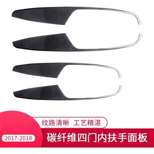 Automotive Interior Stickers carbon fiber For Audi A4/A5/B9 Door armrest panel trim Ignition Switch Decoration Accessories