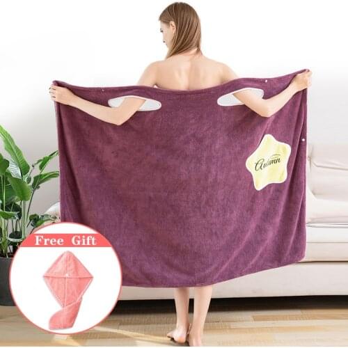 Bath Towel Wearable Microfiber Soft Skin-Friendly Strong Water Absorption Chic Towel Gift For Mom Wife Dropshipping Wholesale