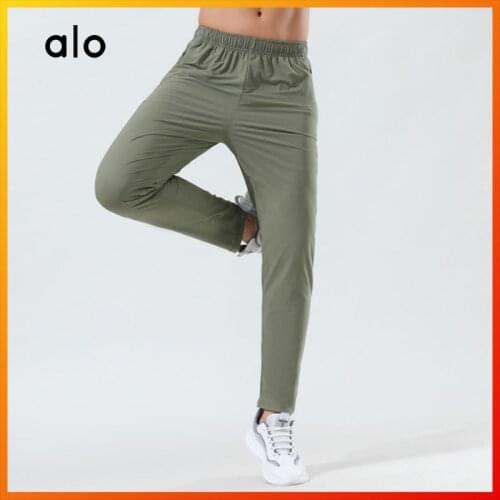 Alo Yoga New Sports Pants Mens Summer Loose Thin Section Breathable Outdoor Casual Pants Running Pants Fitness Training Pants