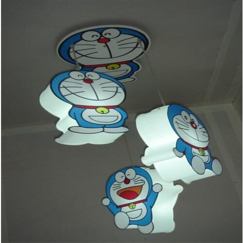 Dingdang Cat Wooden Cartoon Led Chandelier Modern Bedroom Study Kindergarten Decorative Lamps modern ceiling chandelier