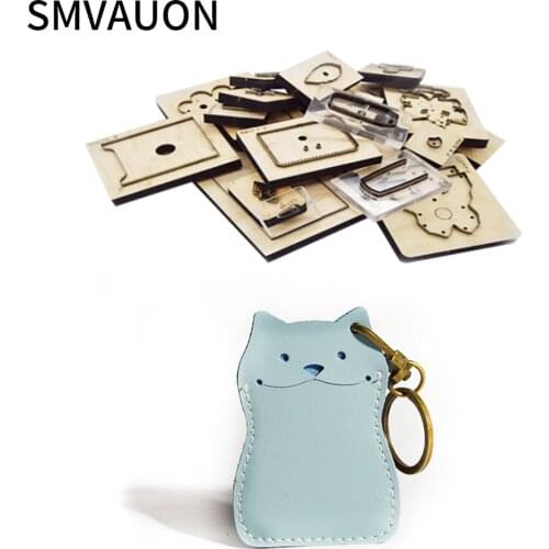 Wooden Die Cutting Diy fashion Big mouth cat key ring Dies Fille Scrapbooking Suitable For Die-cutting Machines