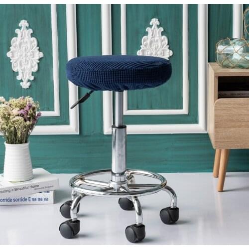 Home Jacquard Elastic Round Stool Cover Bar Rotary Living Room Furniture Restaurant Kitchen Dining Chair Covers Seat Cover