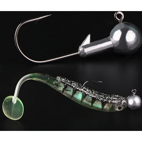 5pcs 2g 3g 5g 7g crank Jig head hook fishing hook lead head Jig lure hard bait soft worm jig hook for fishing